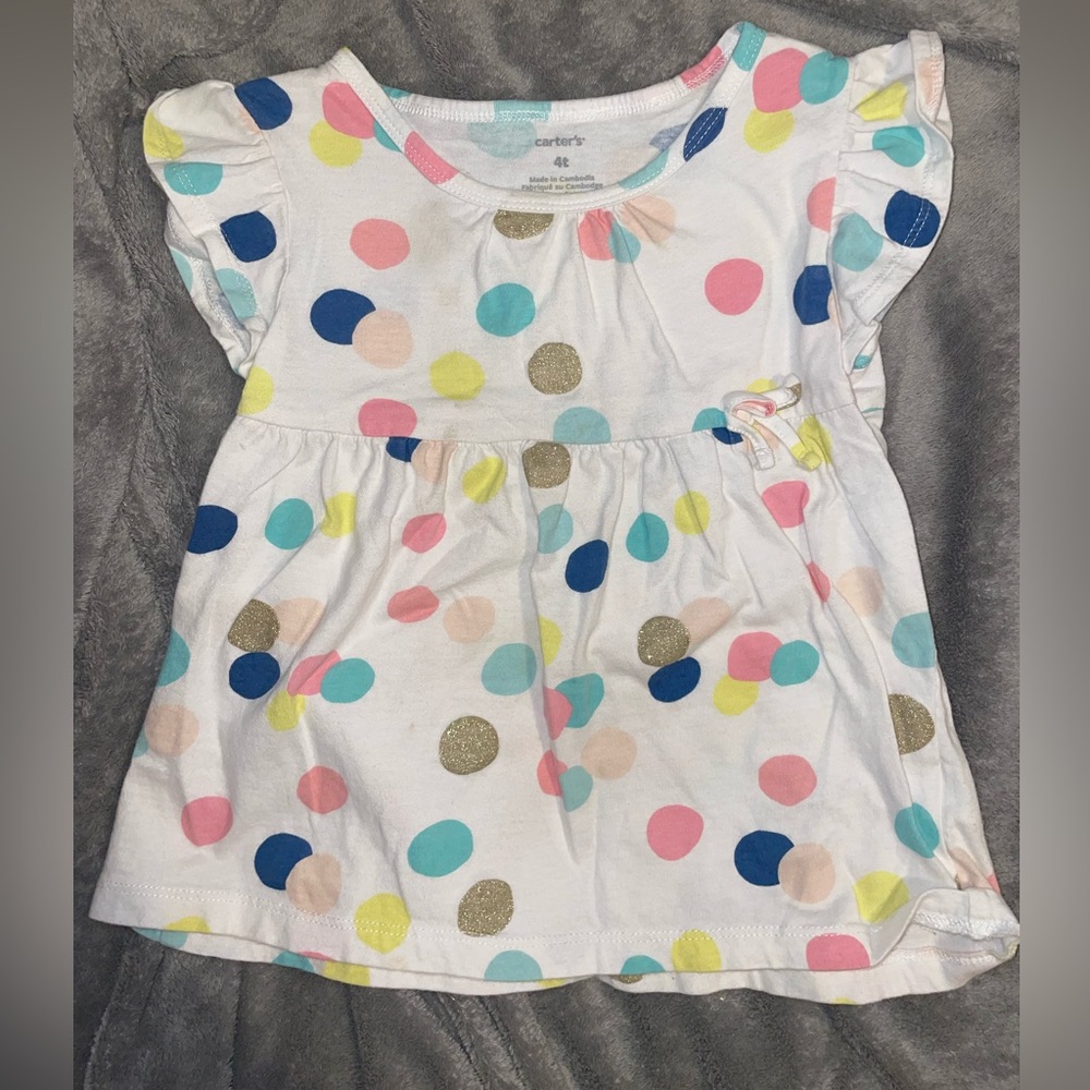 -kids 4t polkadot blouse